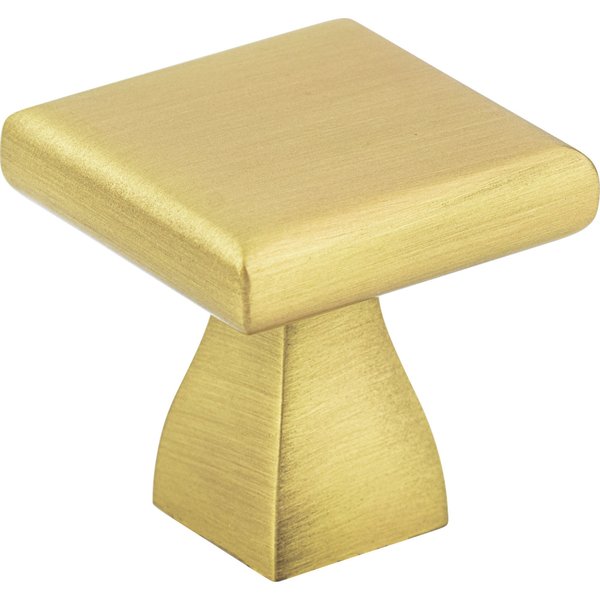Elements By Hardware Resources 1" Overall Length Brushed Gold Square Hadly Cabinet Knob 449BG